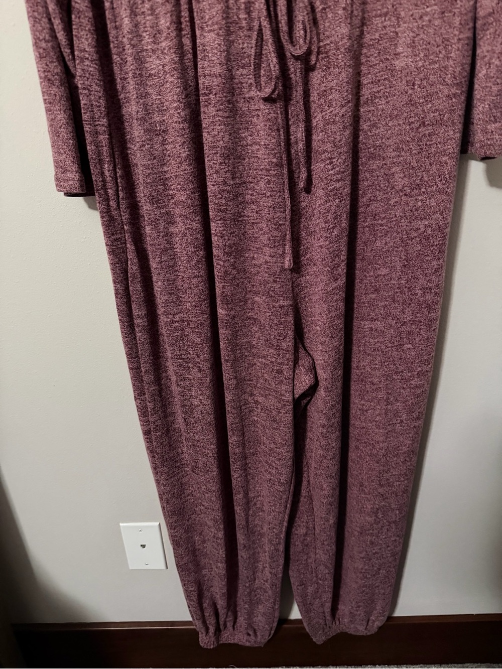 BloomChic Plum Elastic Waist Lounge Jumpsuit Size 12 Cozy Outfit Loungewear NWT - Picture 5 of 9